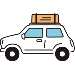 Car With Luggage SVG Icon